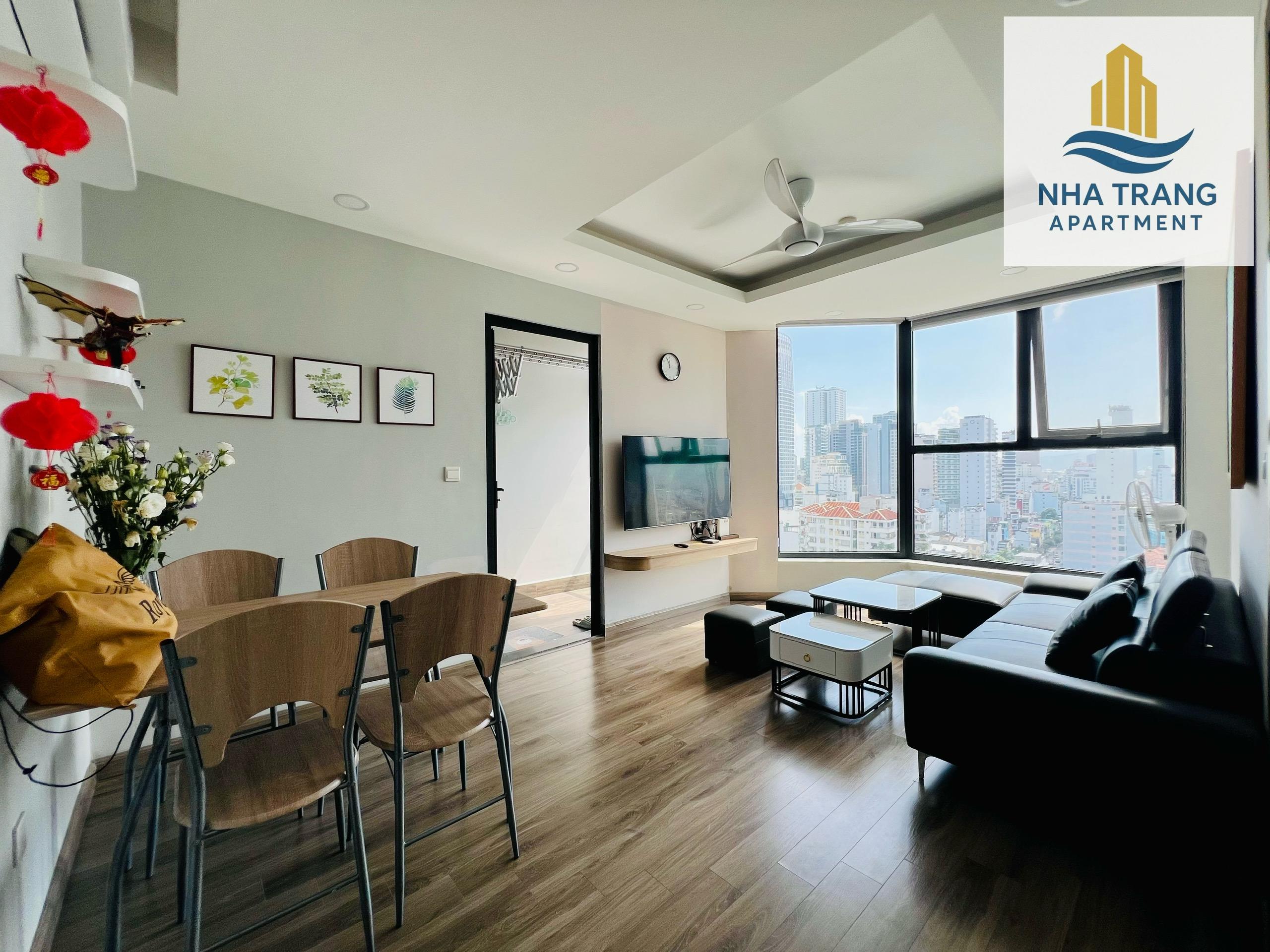 A1815 - CHO THUÊ CĂN HỘ 2PN TẦNG CAO – HUD BUILDING NHA TRANG