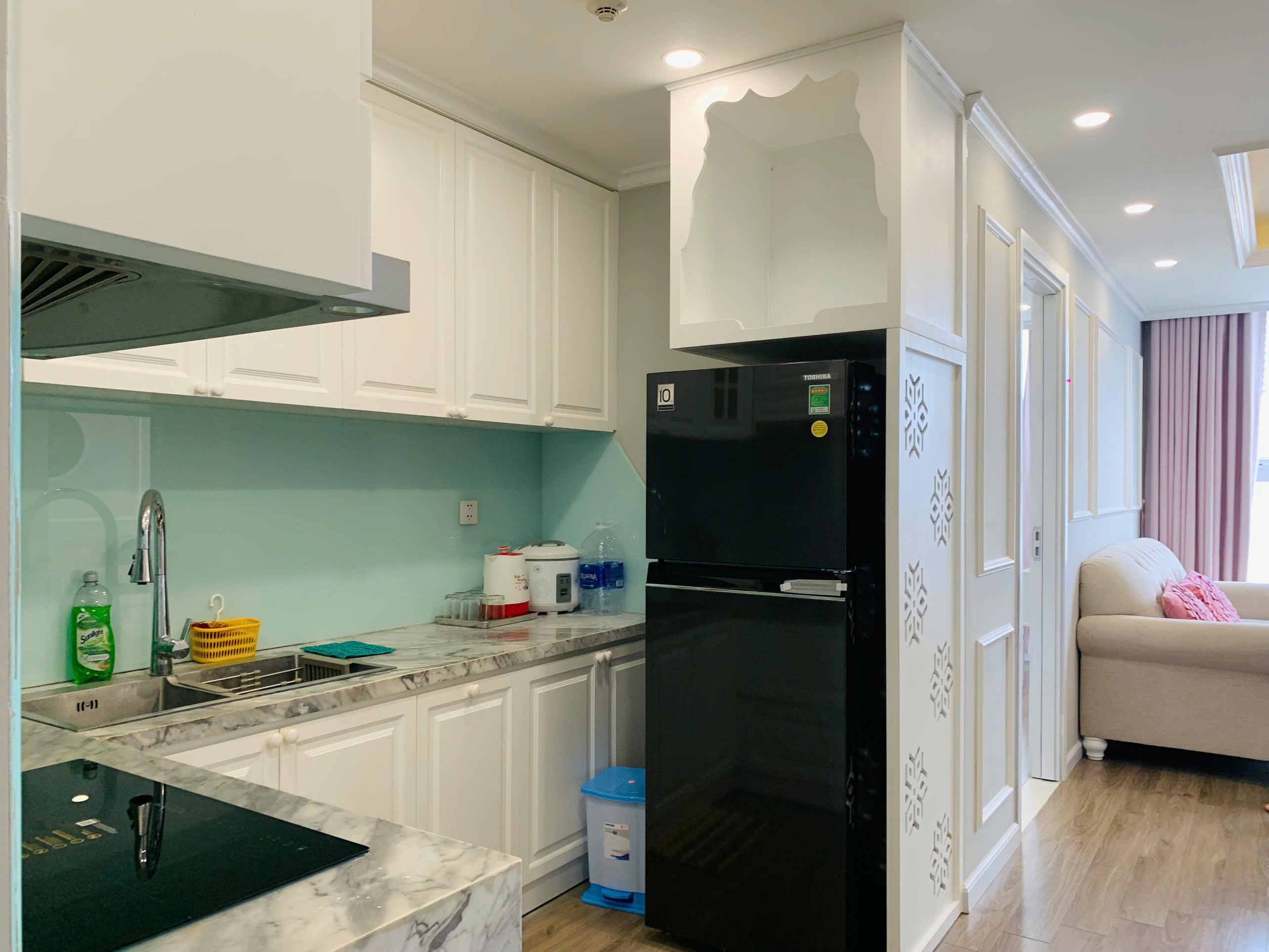 Cho thuê căn hộ 2PN tầng cao, đầy đủ nội thất. HUD Building Nha Trang