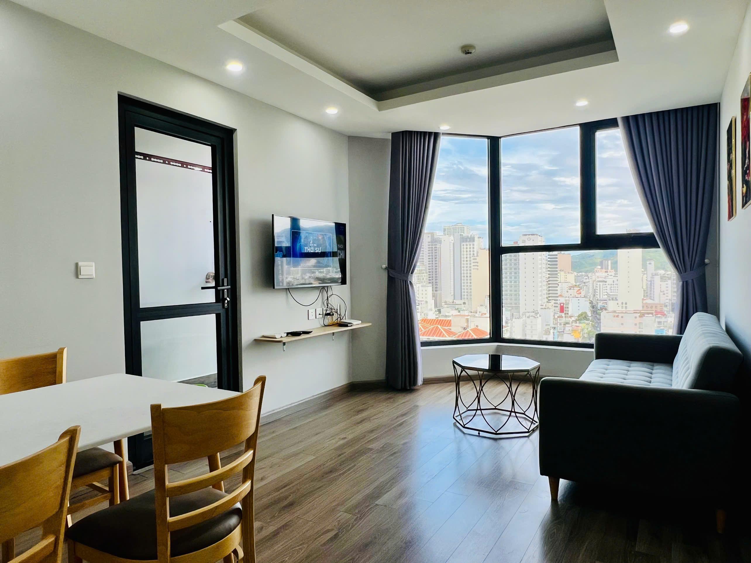 Căn hộ HUDBUILDING 59,2m2. 2 phòng ngủ, tầng cao, đầy đủ nội thất